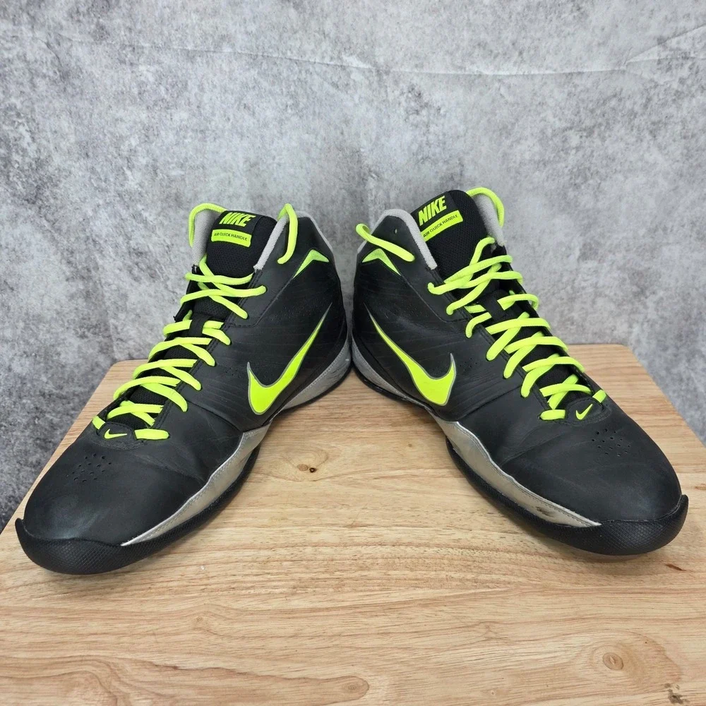 Nike Air Max Full Court 2 Black Volt Mens 12 High Top Basketball Shoes Sneakers
